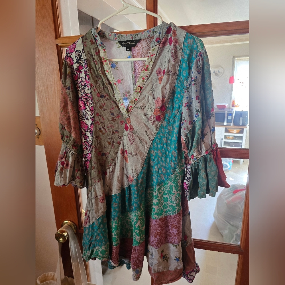 Young Threads Multicolor Patchwork Blouse - image 1